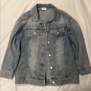 Fate Rhinestone Denim Jacket